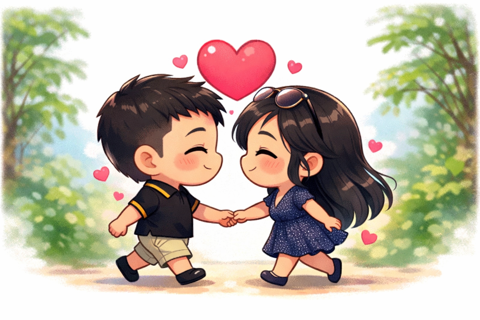 Romantic couple illustration